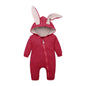 Rabbit Ear Hooded Baby Rompers